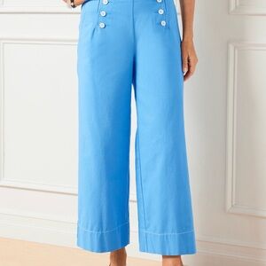 Talbots Women's Blue Wide-Leg Sailor Pants NWT